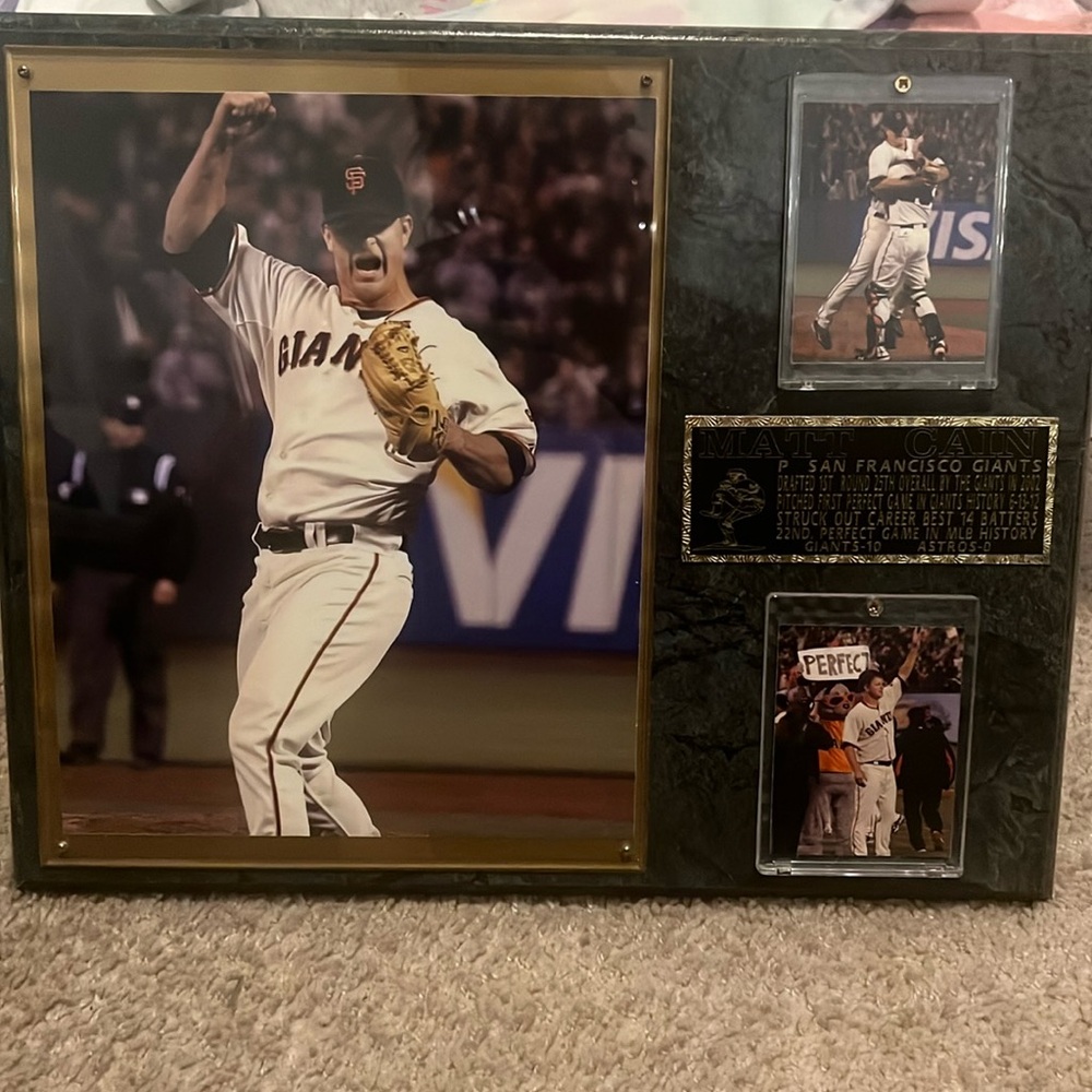 SF Giants Matt Cain Plaque